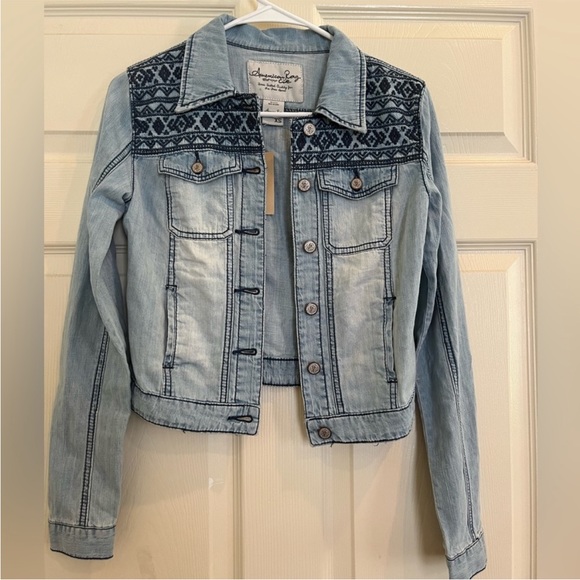 AMERICAN RAG embroidered jean jacket - Picture 4 of 11